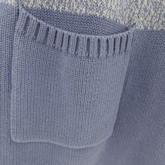 Tahari XL Blue Cream Colorblock Hooded Cardigan - Picture 6 of 13